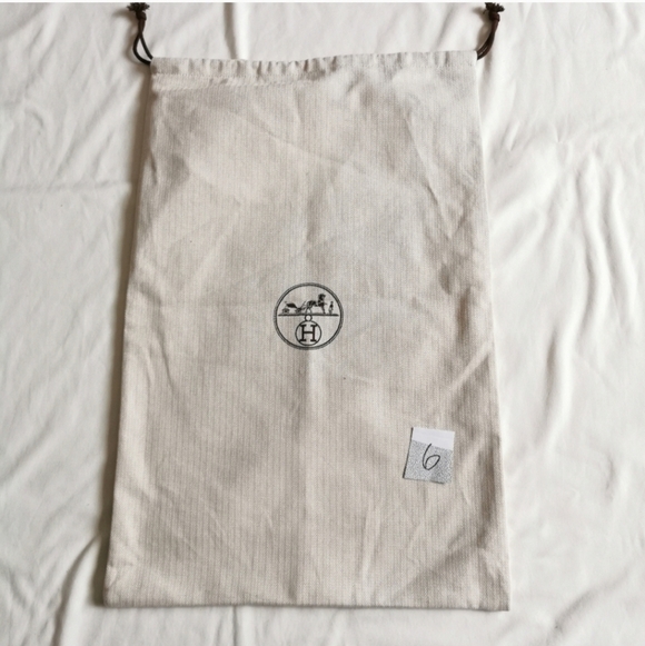 Authentic HERMES Cotton Drawstring Dustbag - Picture 4 of 5